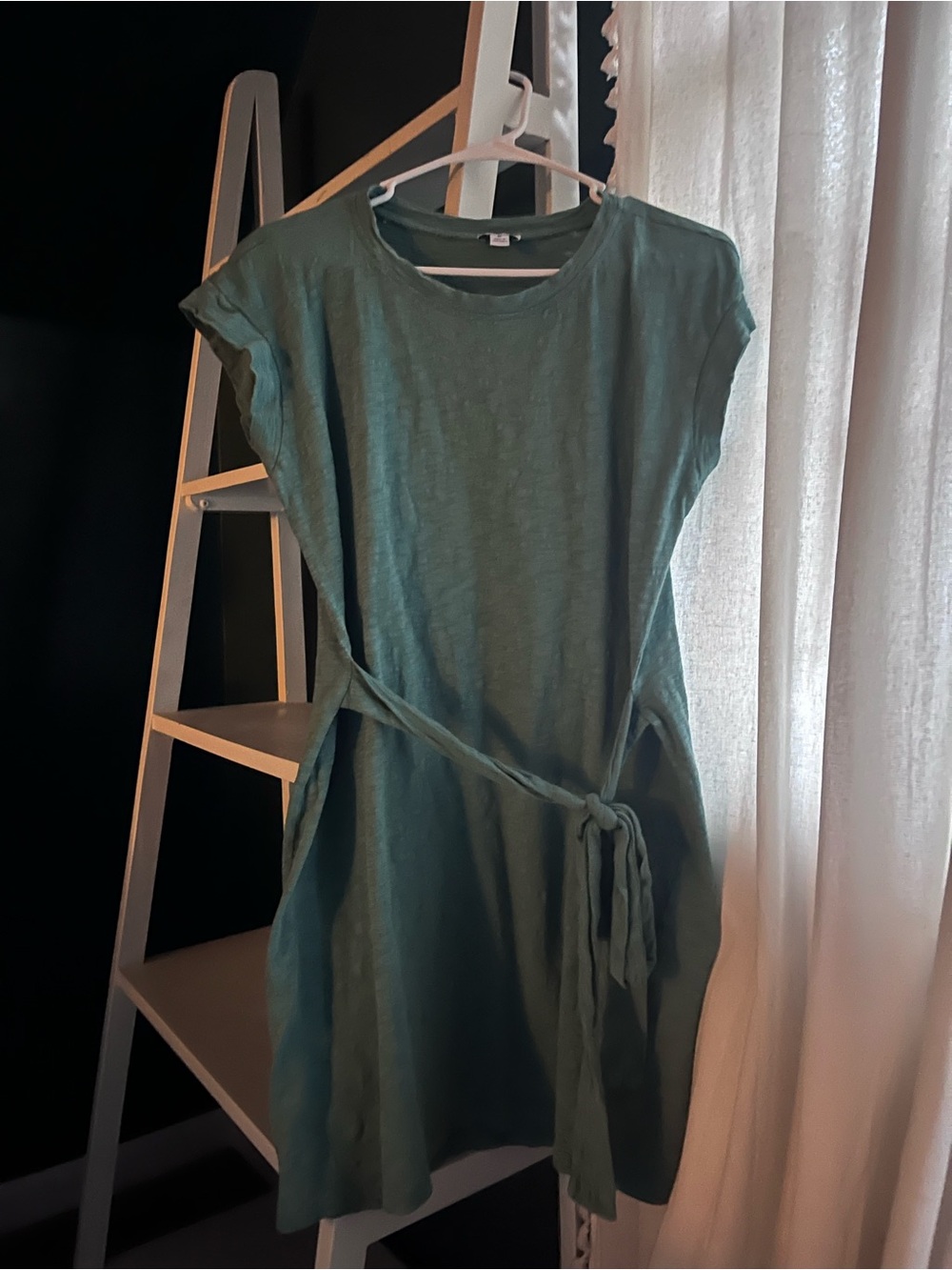 J. Crew Seafoam Green Tie-Waist Mini Dress